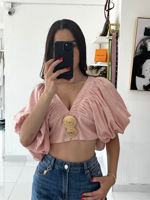 Bethany crop blouse