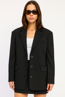 Paola Pinstripe Blazer