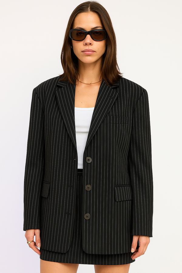 Paola Pinstripe Blazer