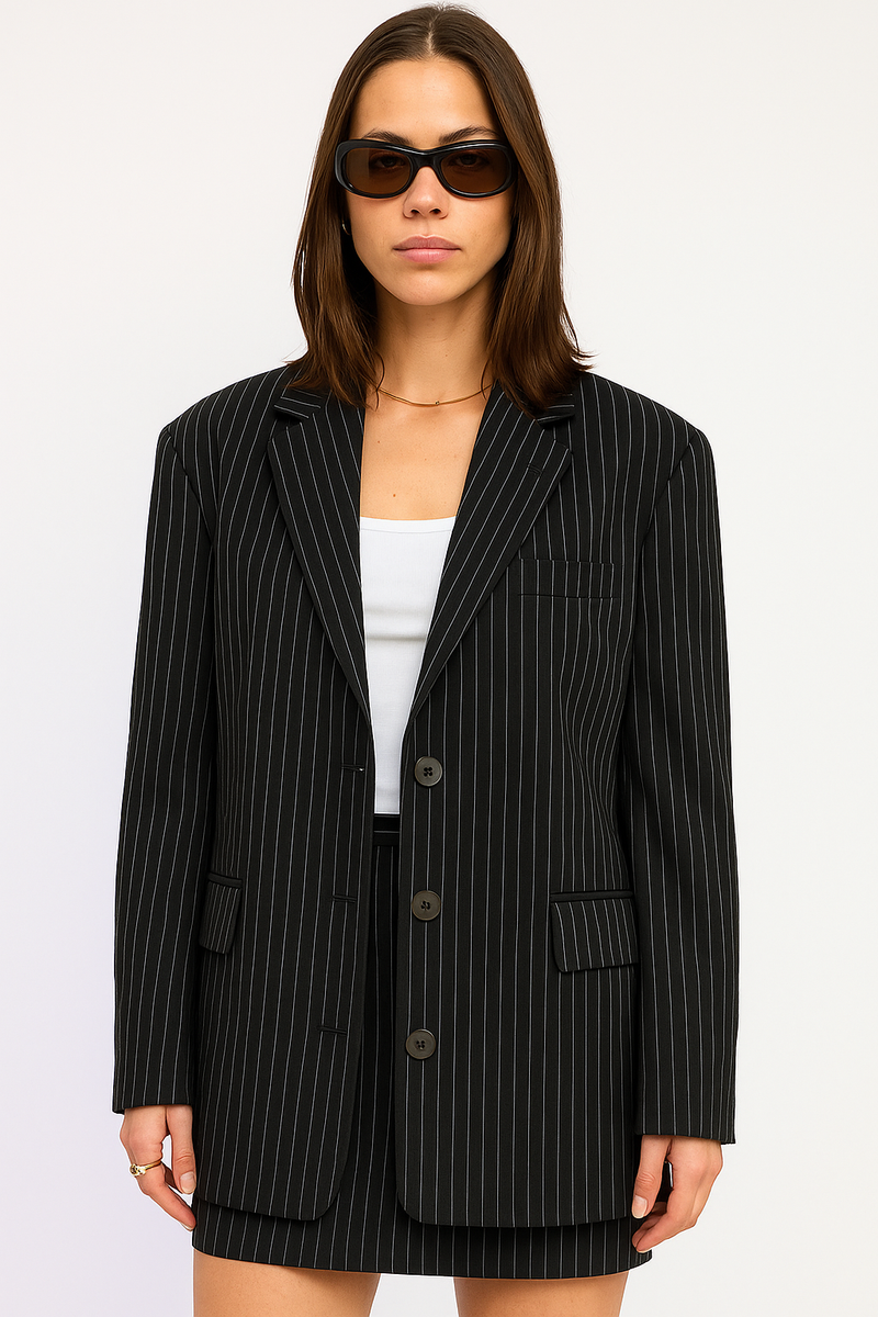 Paola Pinstripe Blazer