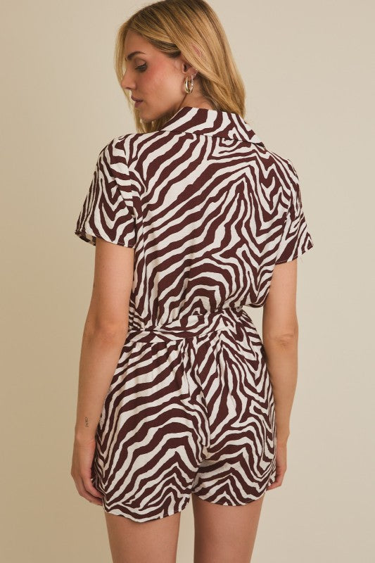 Mayra zebra romper