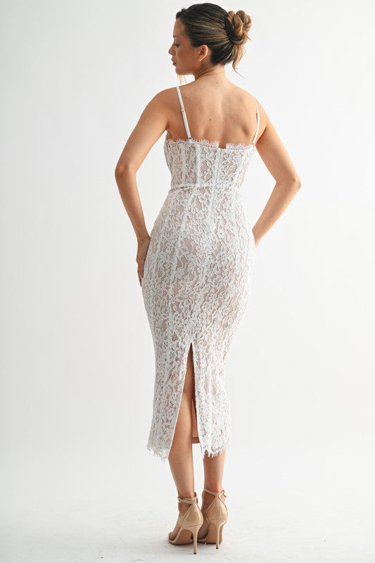 Helena lace midi dress