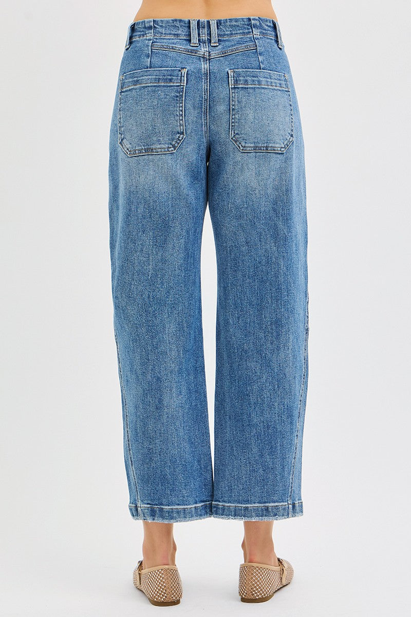 Skylar crop barrel jeans