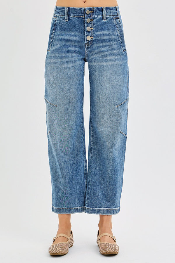 Skylar crop barrel jeans