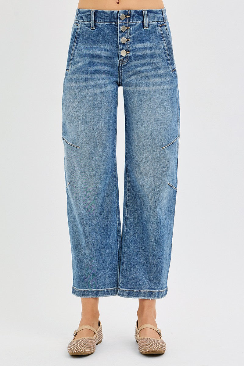 Skylar crop barrel jeans
