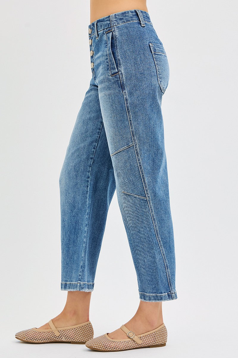 Skylar crop barrel jeans