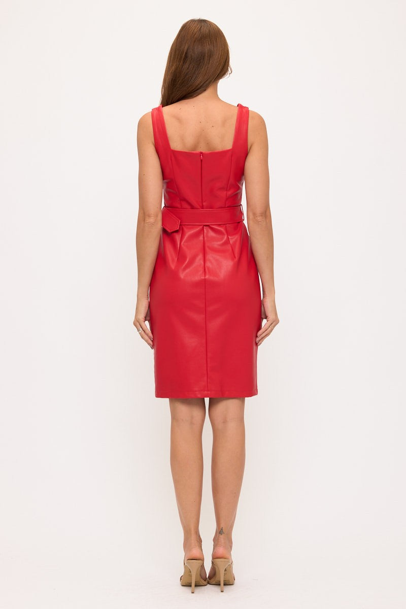 Eli FAUX LEATHER DRESS