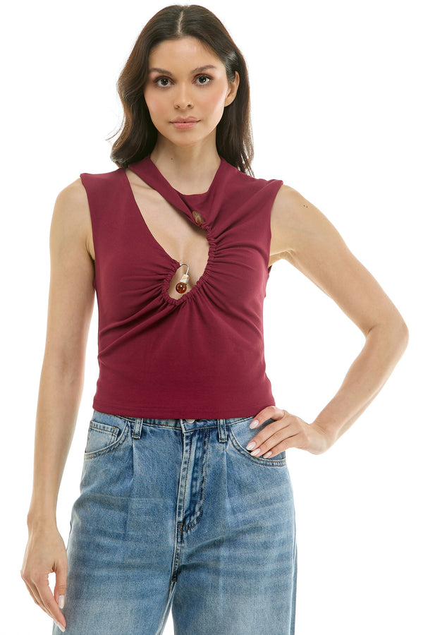 Cutout Front Top