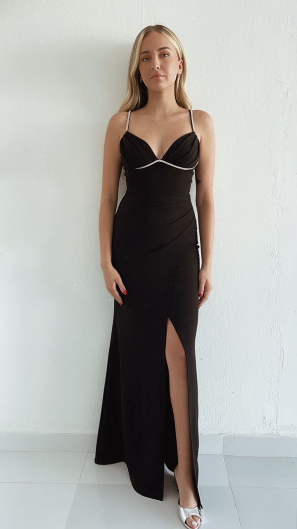 Outline rhinestone dress