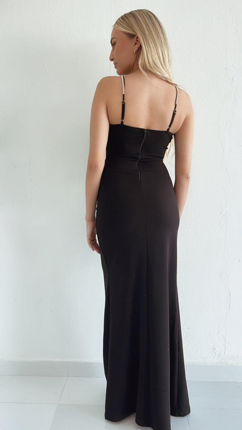 Outline rhinestone dress