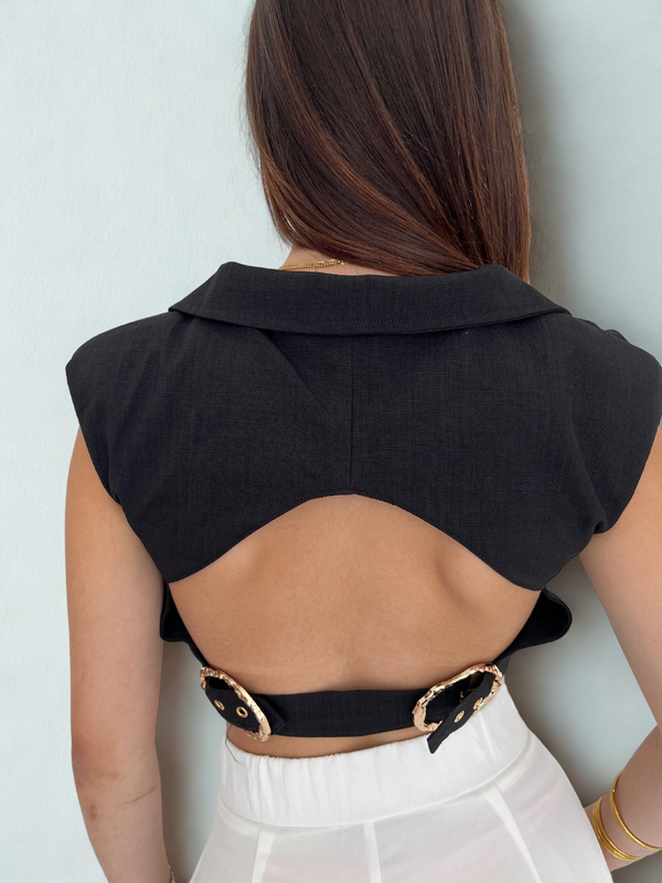 Laurel blazer top