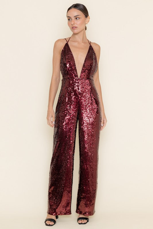 Cherry red jumpsuit