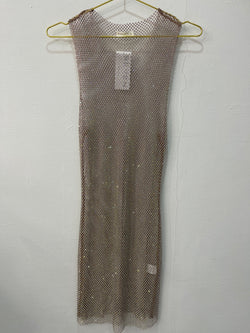 Mini rhinestone mesh dress