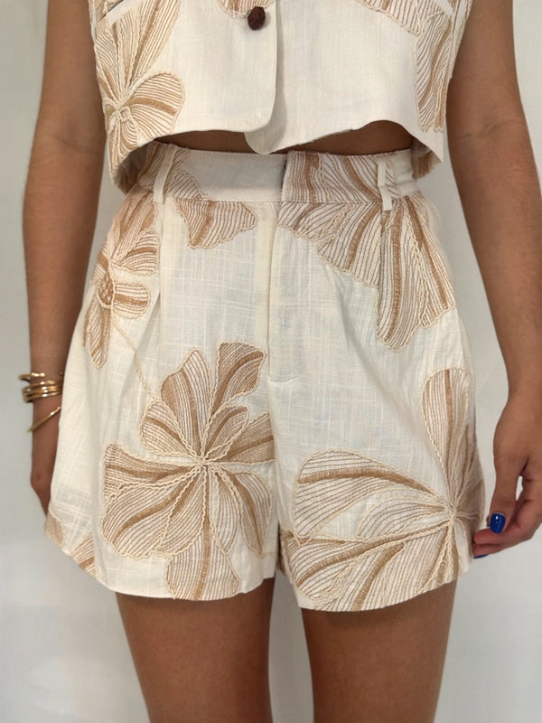The Tulum Embroidered Shorts
