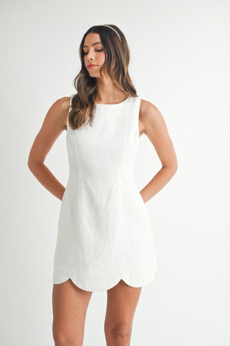 Mini scalloped dress