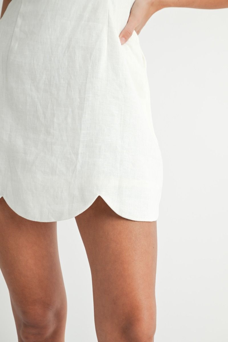 Mini scalloped dress