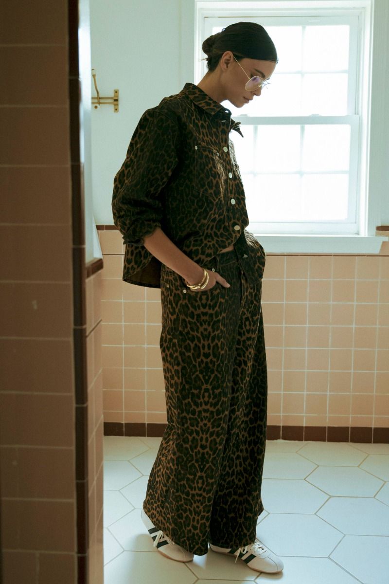 Francesca Leopard Denim Jacket