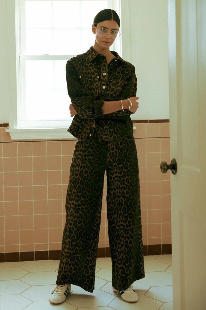 Francesca Leopard Denim Jacket
