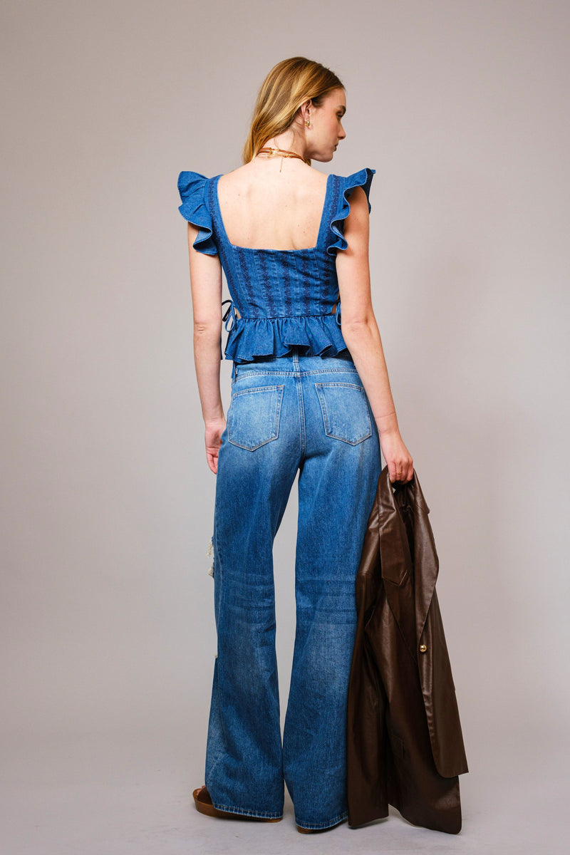 Luna Denim Top