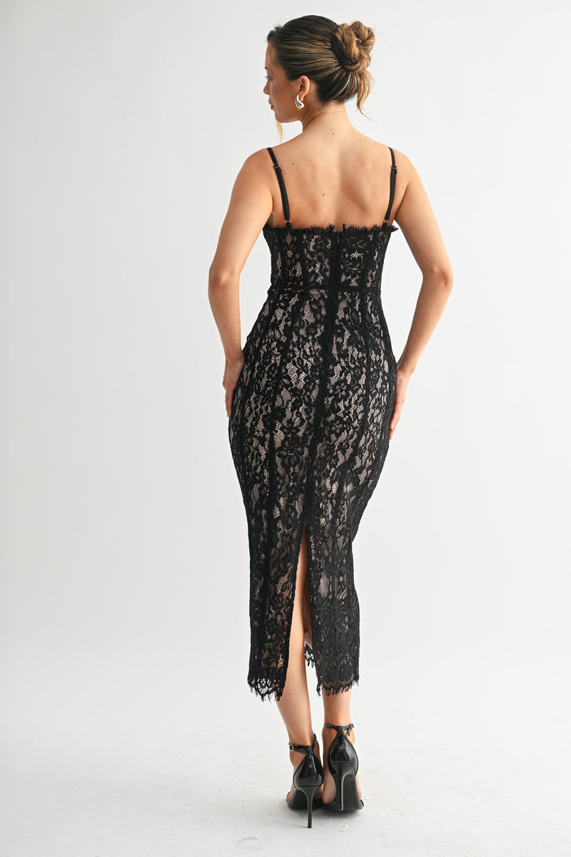 Helena Lace Corset Midi