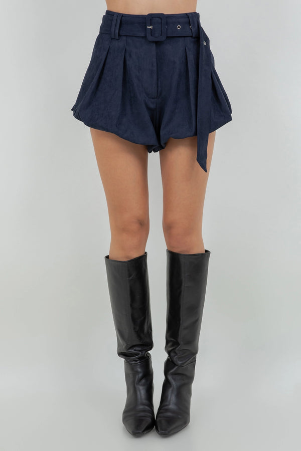 Lara Suede Bubble Shorts