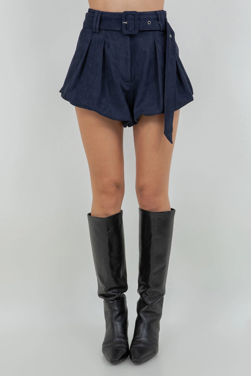 Lara Suede Bubble Shorts