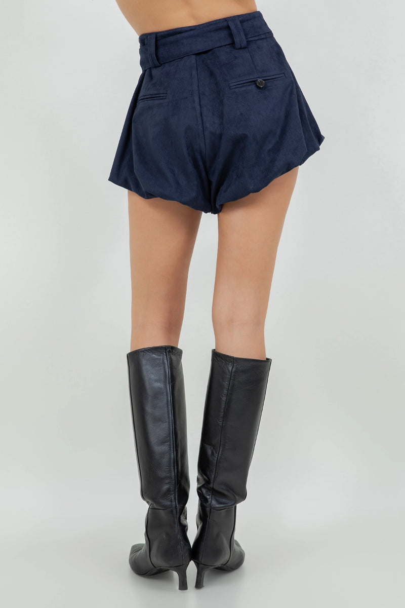 Lara Suede Bubble Shorts
