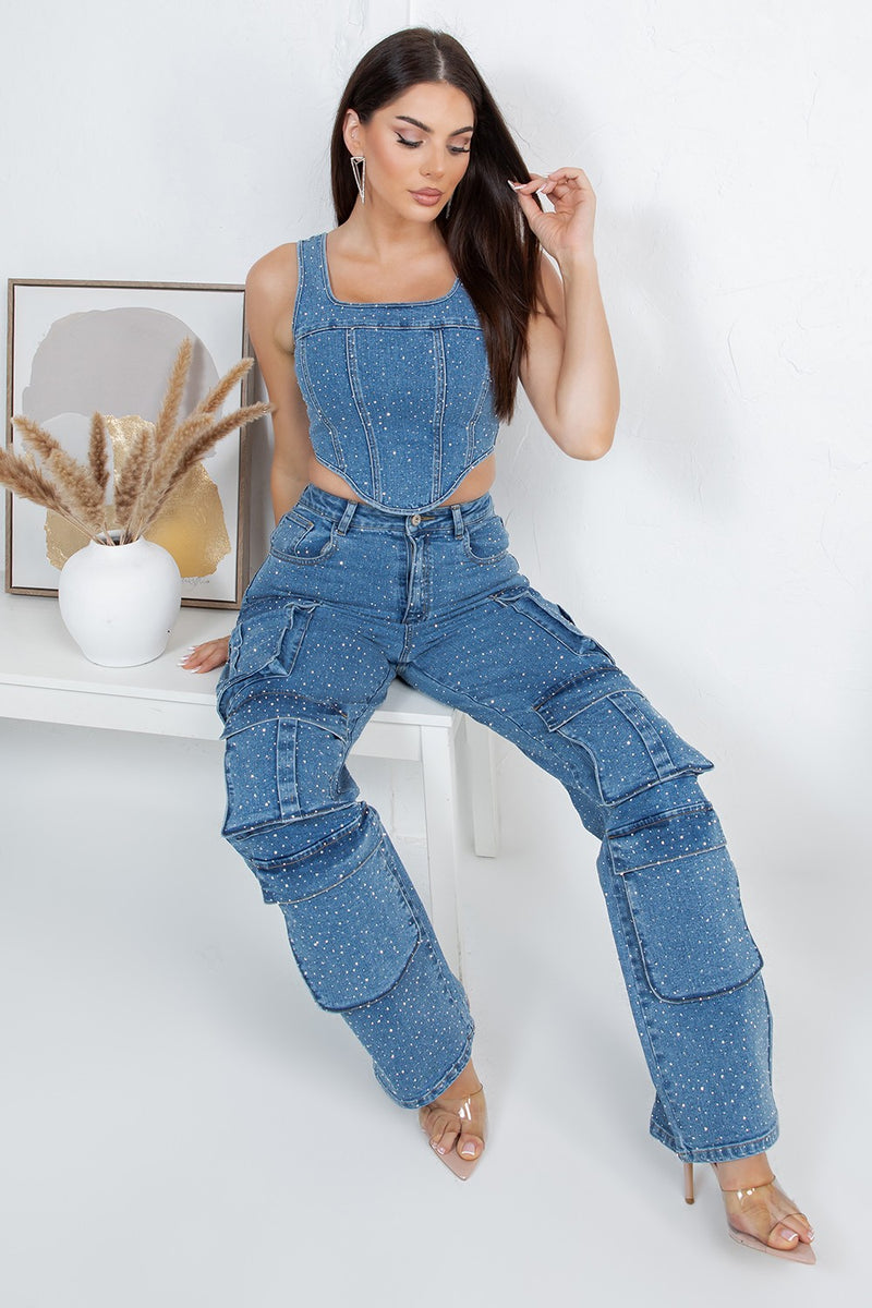 Karol cargo pants set