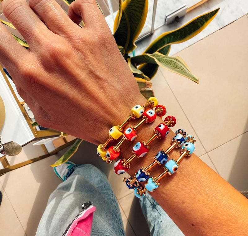 Eye Bracelet With Gold Decoration