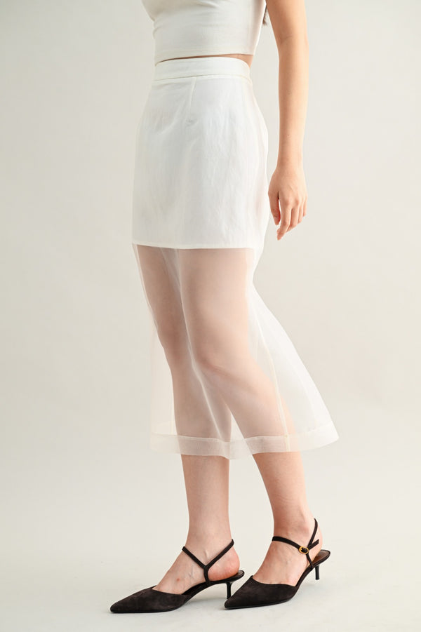 Olga Organza Midi Skirt
