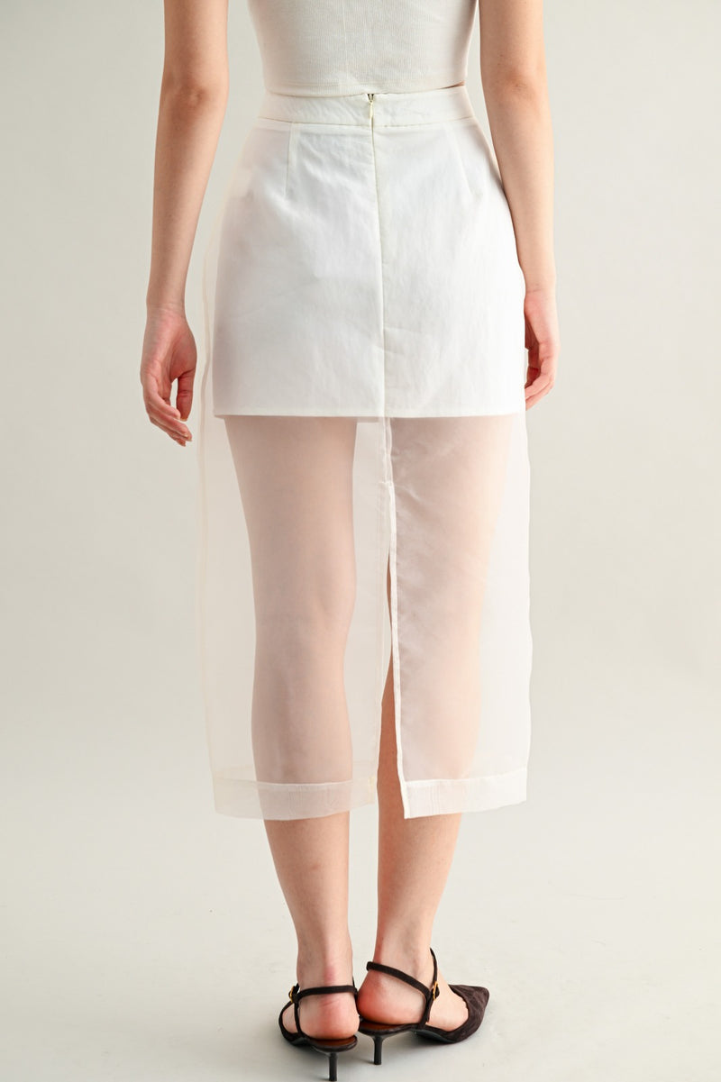 Olga Organza Midi Skirt