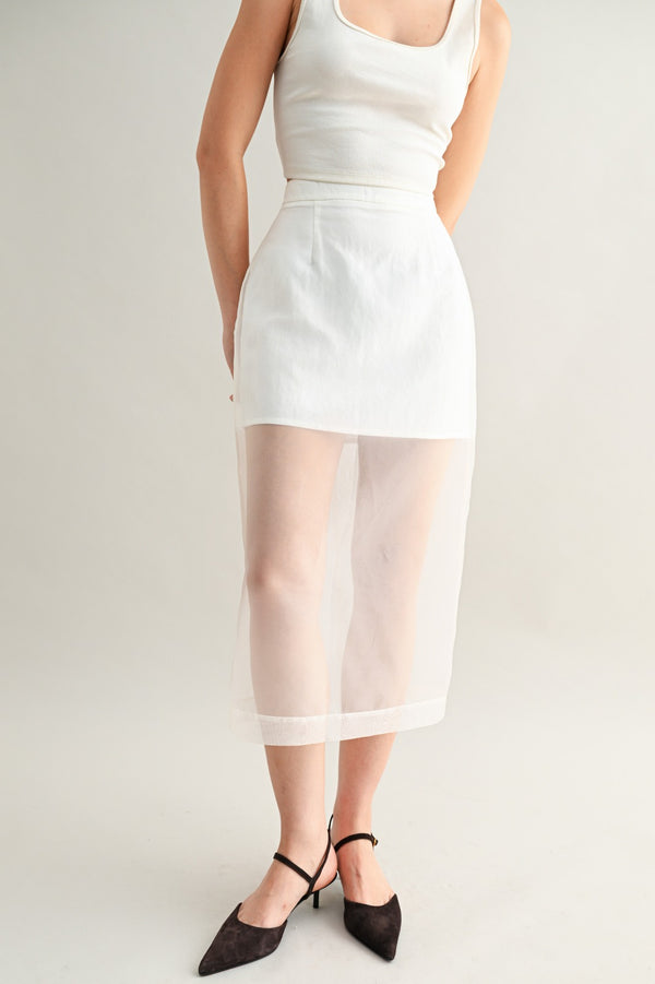 Olga Organza Midi Skirt
