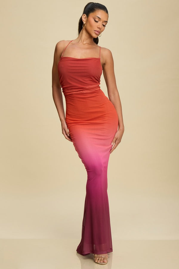 Meli Sunset Mesh Dress