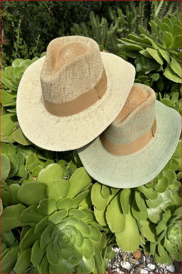Braided straw cowboy hat